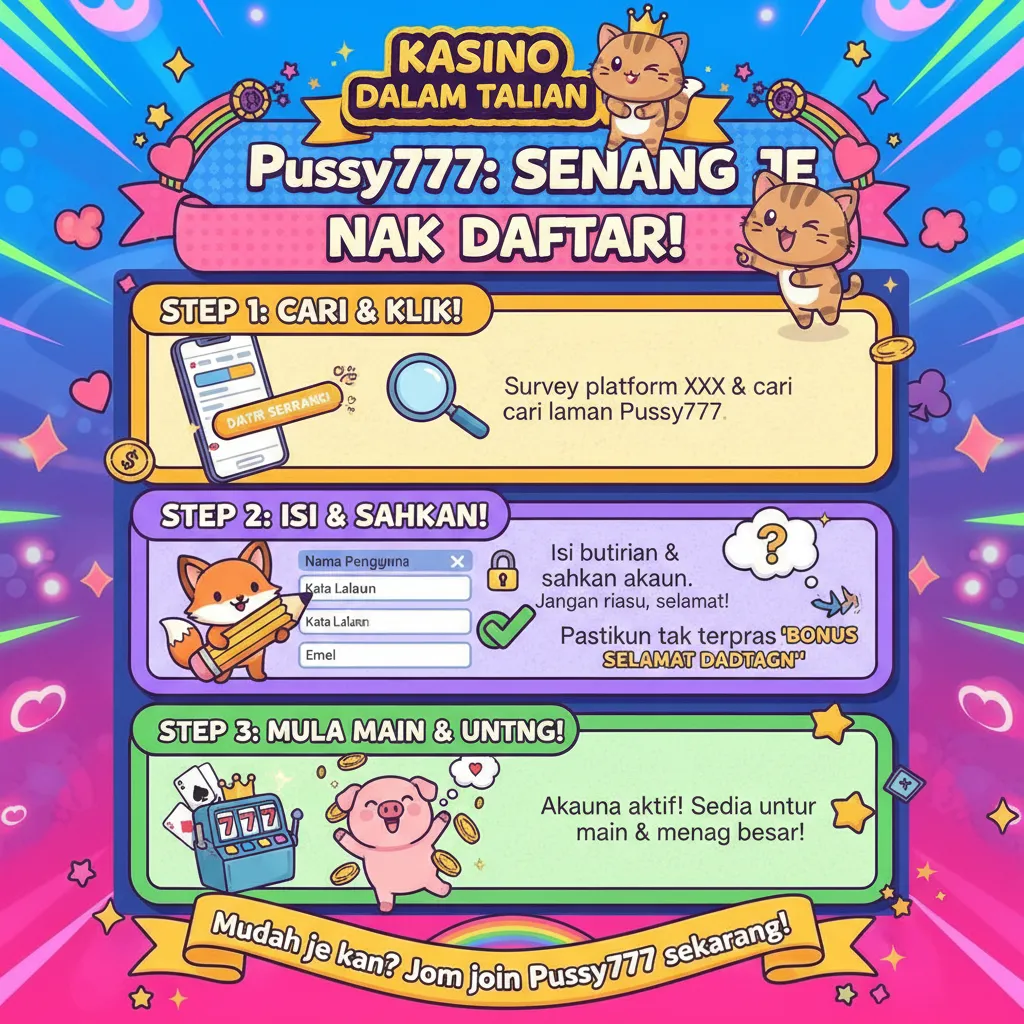 Panduan Pendaftaran Akaun Pussy777